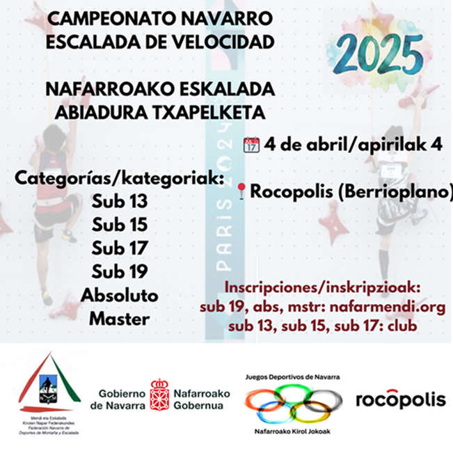 CAMPEONATOS NAVARROS DE ESCALADA: DIFICULTAD, 7 DE JUNIO